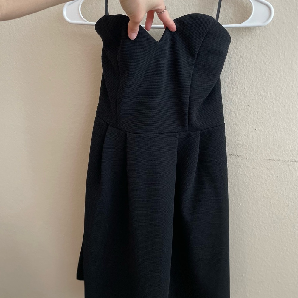 NEW Black Strapless Mini Dress Sweetheart Neckline